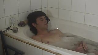 Non-binary taking bath, smoking and jerking