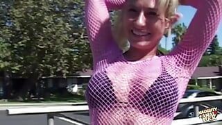 Slim Blonde with Fake Tits and High Heels Is Being Brought Home and Fucked Hard