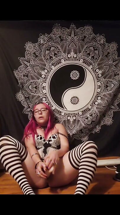 Cute Goth Girl Fucks Toy