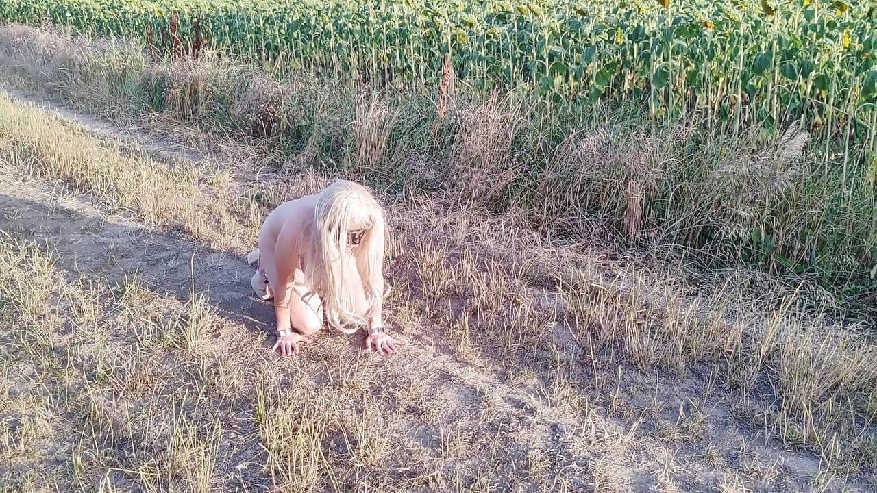 Robinja pokazuje svoju guzu automobilima koji prolaze