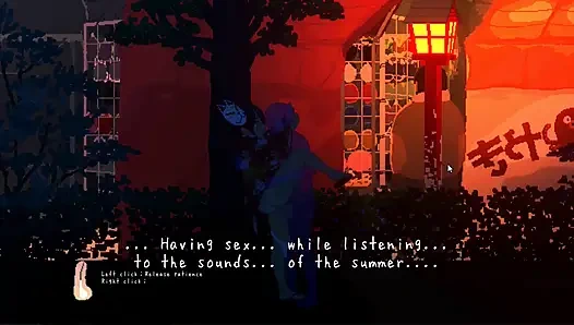 Хентай игра - секс деревенской девушки с большими сиськами на фестивале - Все сцены CG