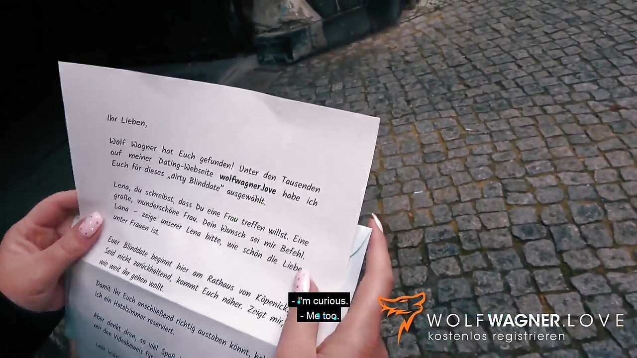 Lesbo Lena & Lana go on naughty blind date! Wolf Wagner