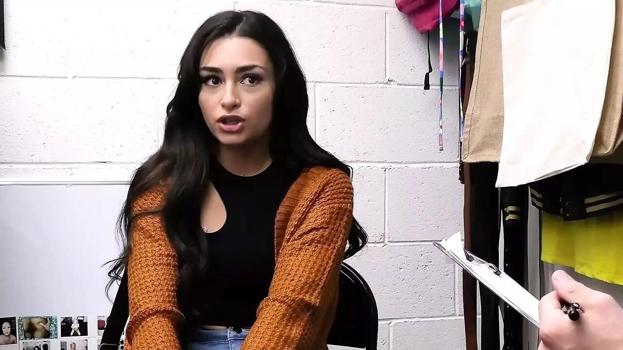 Corrupt Officer Catches A Beautiful Shoplifter And Takes Her To His Office For A Rough Cavity Search