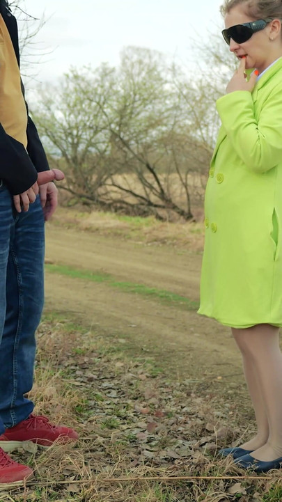 Memorable moment from "NO RISK!  A RANDOM STRANGER IN PANTYHOSE COULD NOT RESIST THE HARD DICK OF AN EXHIBITIONIST STRANGER"