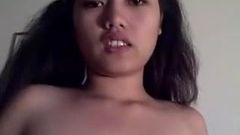 Naughty Asian teen in schoolgirl skirt fucked in pov