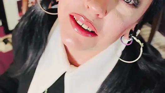 Wednesday Addams Smokes A Cigarette For Her Ghouls! Tina Snua Smoking A Cork Cig - OMI Snap Inhales OME Drifting