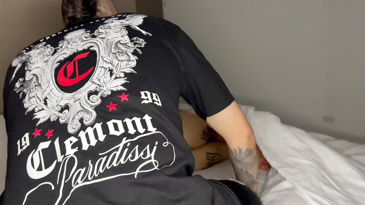 Horny blonde wakes up with huge cock and makes her wet dream come true