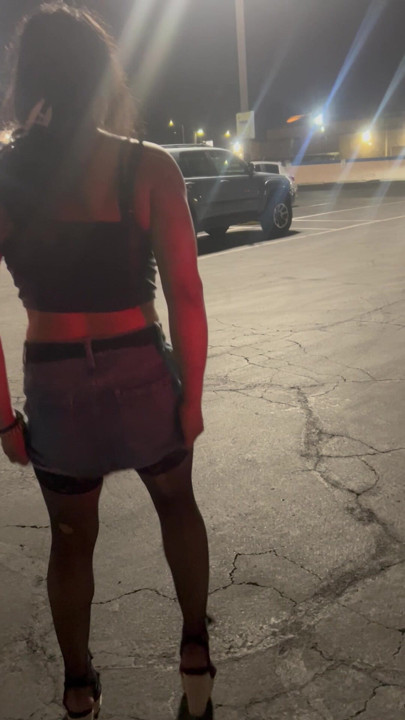 Twerking in public parking lot