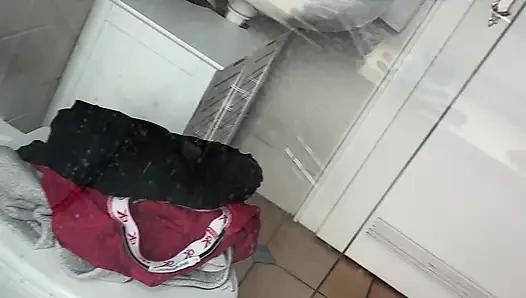 Teen with Perfect Body Showers