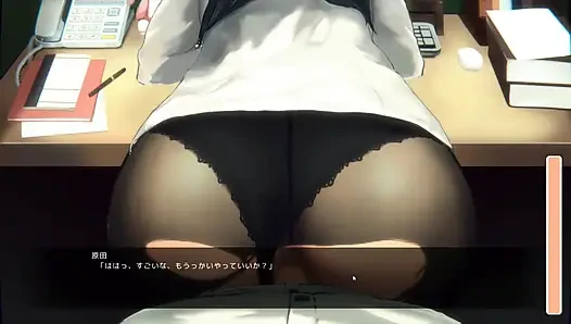 Hentai oyunu - bu ofis çalışanı götünü bana doğru çevirmeye devam ediyor