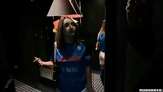 An Italian Fan From Napoli Cheats On Her Boyfriend And Agrees To Get Her Ass Pounded To Apologize !!!
