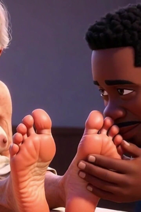 Elderly Granny Getting Feet Oiled & Licked - Sole Licking Pleasure