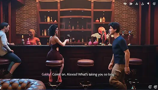 Setelah minum anggur & mengoda, gabby menarik Alexis keluar dari sue ke kamar pribadi klub malam untuk striptis VIP & seks yang penuh gairah