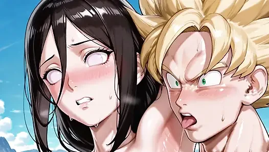 Goku - Ssj (db) X Hanabi (naruto)