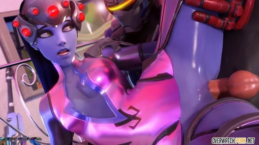 Des héros sexy, overwatch, sucent une bite et se font baiser profondément