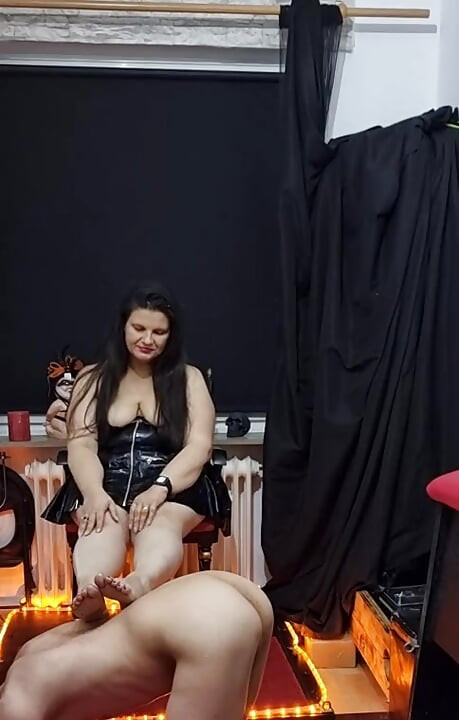 BBW MILF Domina Forces Dumb Slave to Worship Her Sweaty Feet - Foot Fetish Humiliation