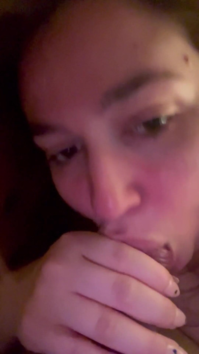 Oda films himself in POV swallowing Desess' cock and looking him in the eye | Clip 1