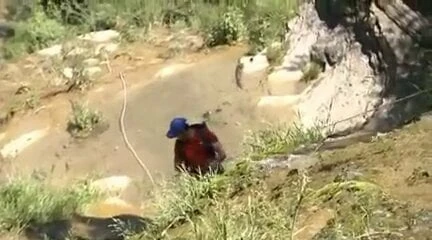 Hikers having an outdoor threesome