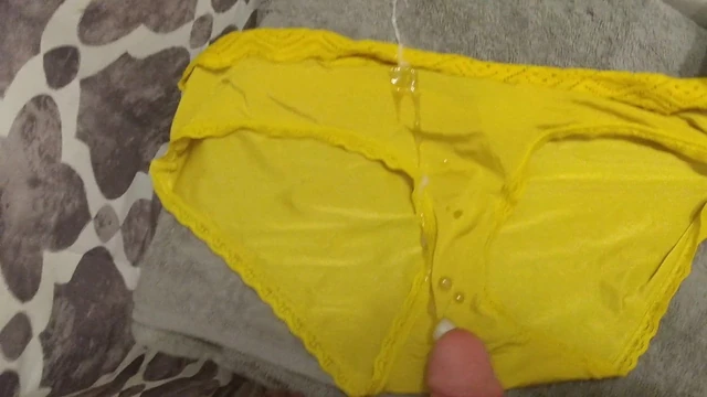 Cumming on my wife's panties