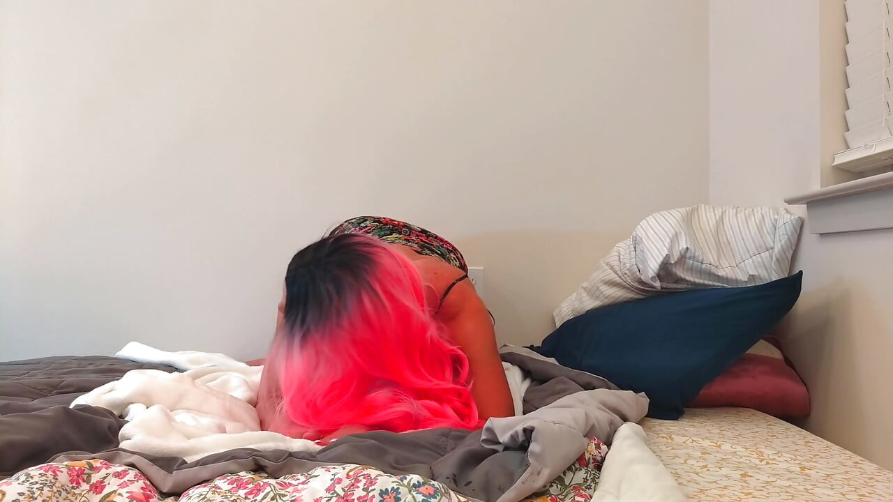 Supremely Hot Trans Dildo Fucked and Jerking