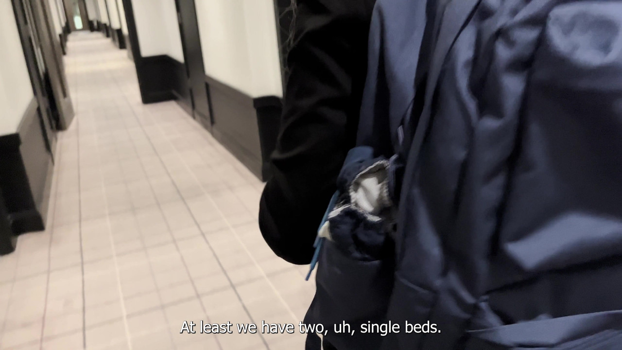 "Do you have an erection?". Sharing a hotel bed with a coworker ended up with an unexpected sex.