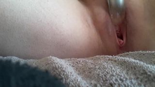 Fuck herself with her vibrator