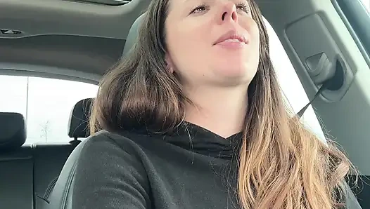 Canadian Hottie Gets off in the Drive Thru!