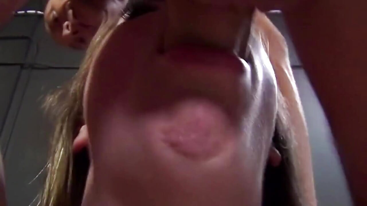 Blonde Slut Gets Her Face Fucked Hard and Covered in Cum