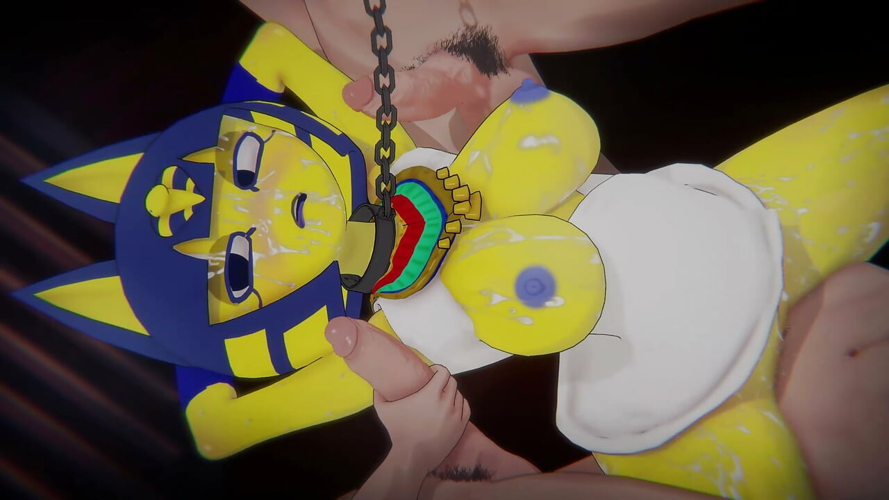 animal Crossing - Ankha Entering the Zone (riding the Villager & POV Zone Dance) (4k60fps)