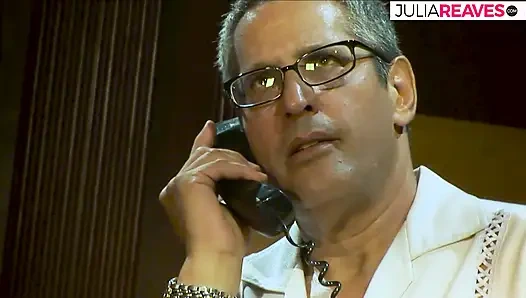 Horny girl sucks a huge cock in the sofa to a mouth cumshot