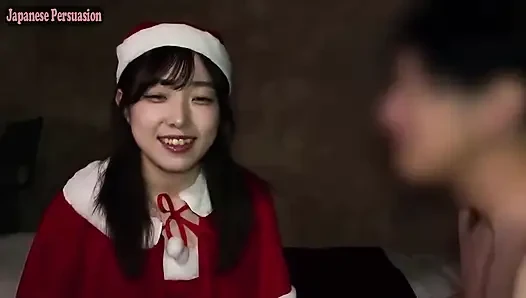 Santa hält fest - ihr erstes überwältigendes finish lässt sie atemlos und still