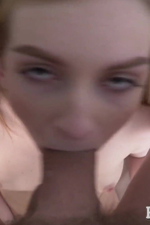 Wild stepdaughter Maya Kendrick sucks ass dick and cum