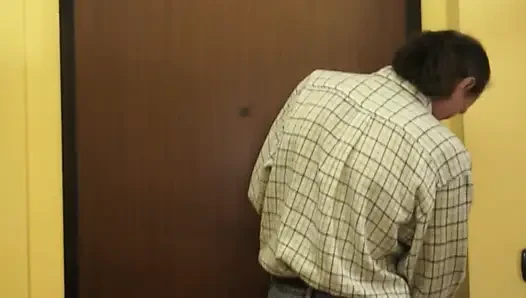 Strange old man gets a younger girl to taste his cock