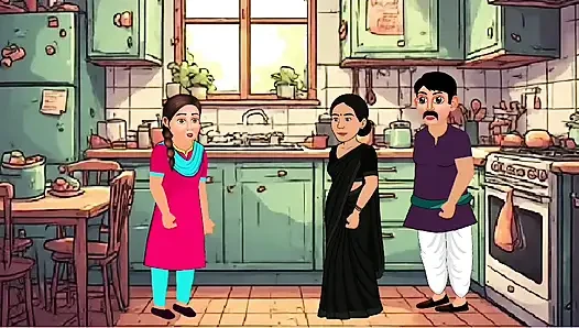 Cheating housewife with her bestfriend and her husband