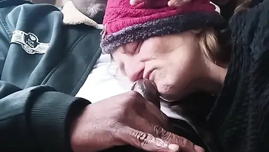 Street Hooker Quick Car Blowjob – Gagging & Drool Everywhere