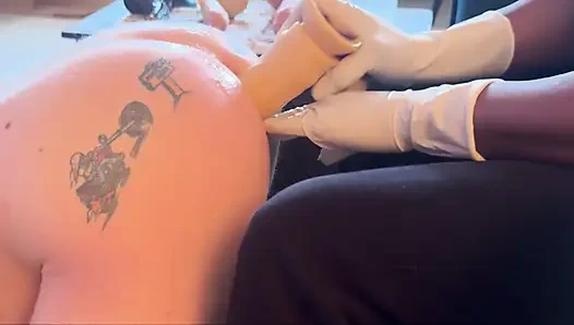 Painful anal stretching