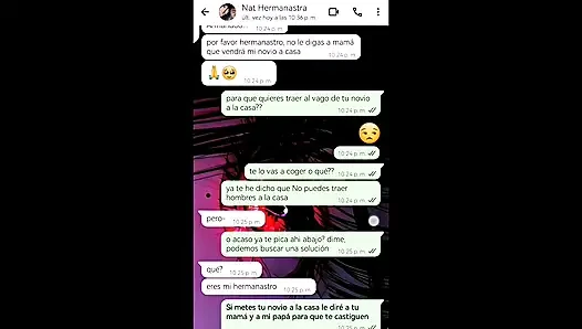Chat with My Little Stepsister with Happy Final - Nati Sweet - Natasha Caseros