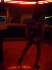 Sexy dancing girl in a short dress