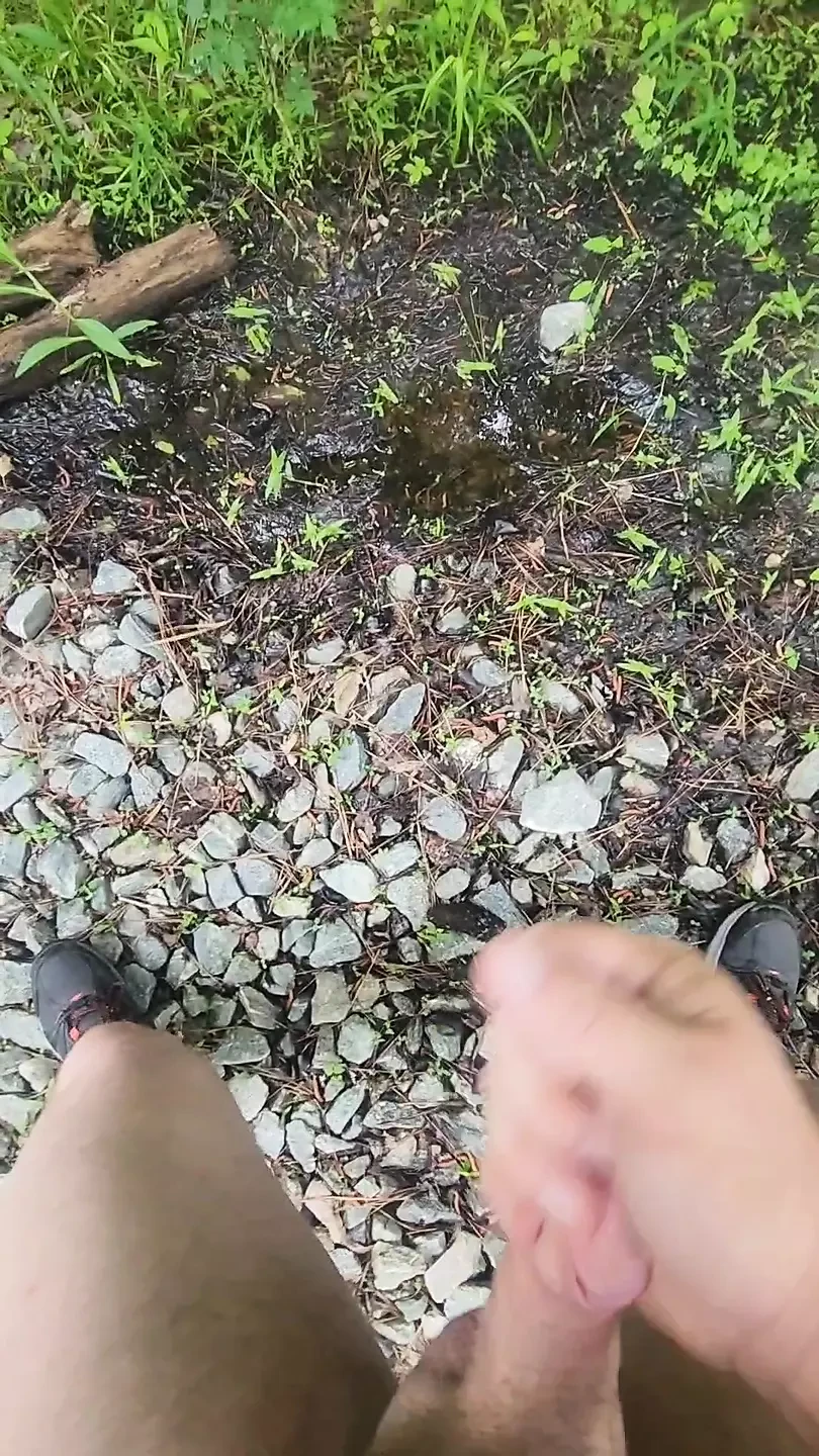 Naked and Jerking in a Random Driveway.