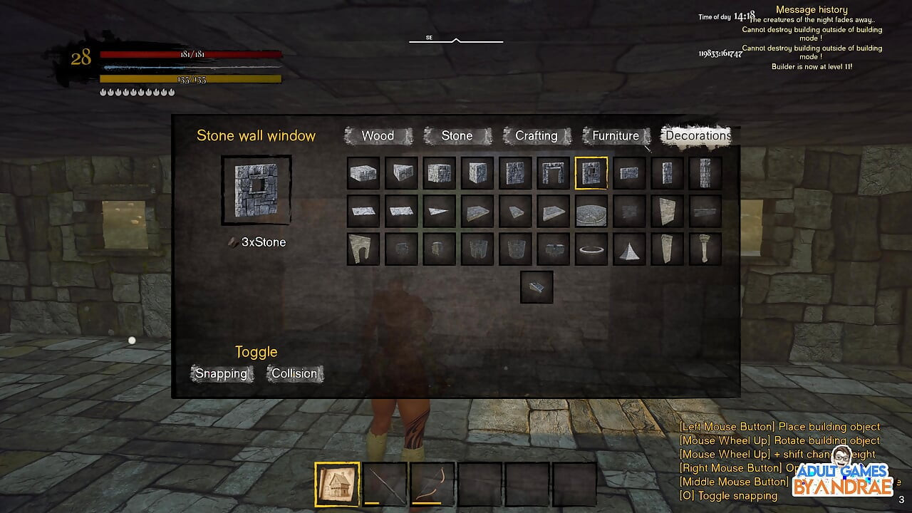 EP7: Building the Stone House Kitchen, Bed & Bath in Wicked Island (Gameplay)