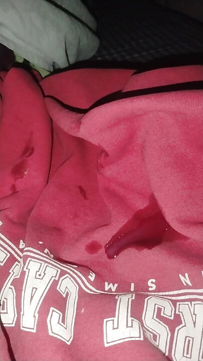 Cum on my own shirt