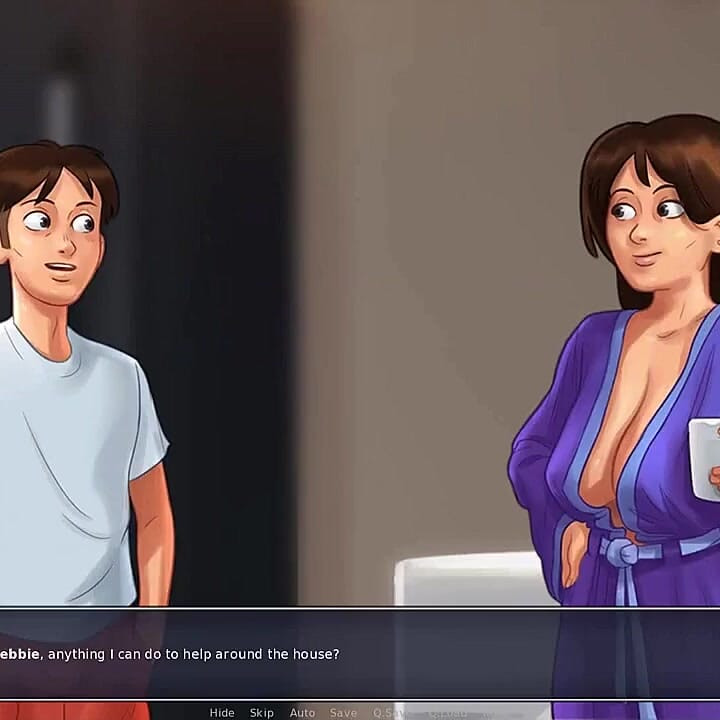 Summertime saga: stepmom doing a handjob to stepson under the shower ep 175