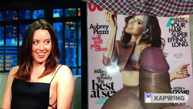 Aubrey Plaza cum tribute