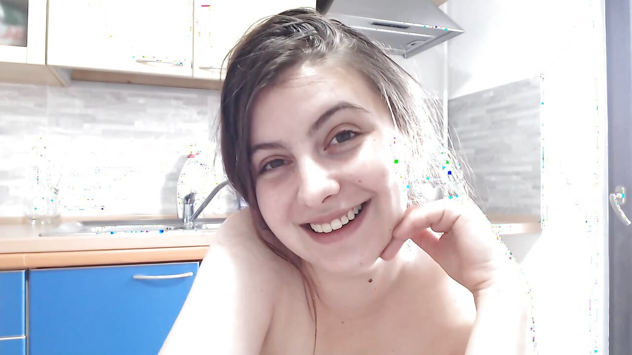 sexy play in the kitchen for Stepdaddy and cum as he want