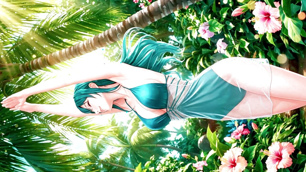 Veseli dani prekrasnih anime djevojaka: Ljetni raj 3D anime AI-generirano