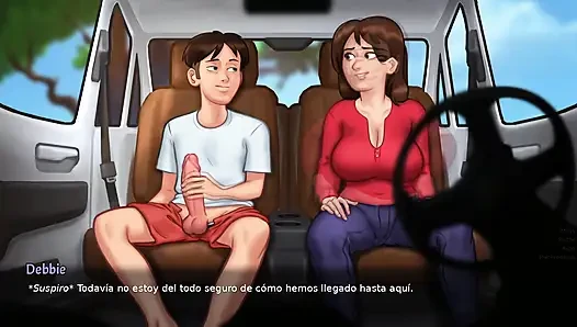 Stepmom wants to have sex inside and outside the house with her stepson - summertime saga