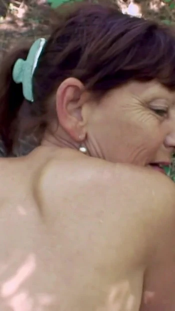 Memorable moment from "81yr old Granny Seduced to Outdoor POV Sex by Step-Grandson"