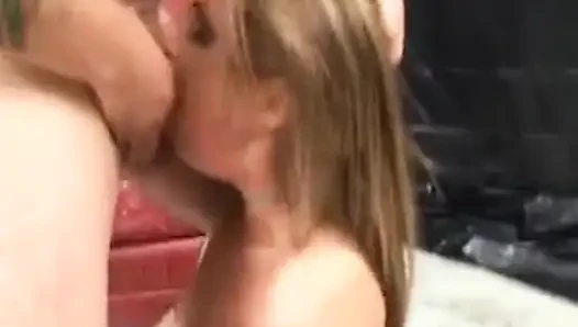 Horny Blonde MILF Sucks and Gets Fingered