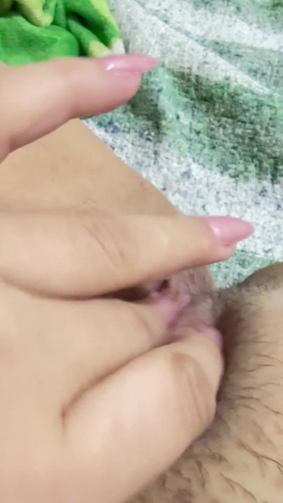 Sexy blonde mom masturbates her big hairy pussy | Clip 2