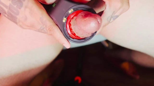 Fucking My Favorite red toy for 20mins til i can't hold it in anymore